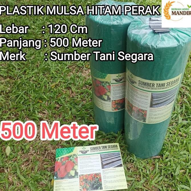 baru PLASTIK MULSA HITAM PERAK 500 METER MTR