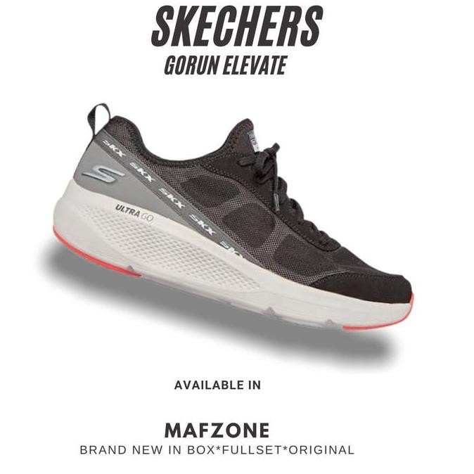 Terbaru Skechers Gorun Elevate - Accelerate Men'S Running -Black/Grey Original