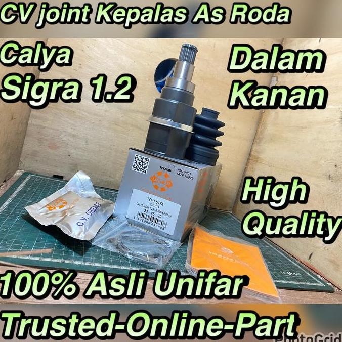 . Cv Joint Sigra Calya Dalam Kanan AT MT 100% Asli Unifar