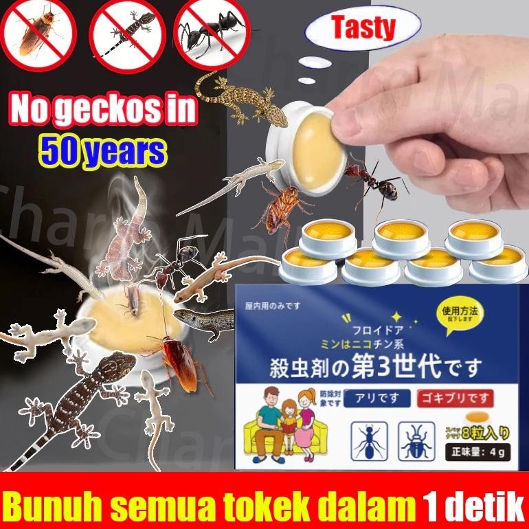Racun Cicak Paling Ampuh 8pcs/Box Pengusir Cicak Dan Tokek Obat Cicak Pembasmi Cicak Racun Tokek Ant
