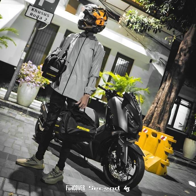 Tas Motor Touring Sidebag Oval Waterproof FUNCOVER Jok Samping dan Selempang Multifungsi Murah rans