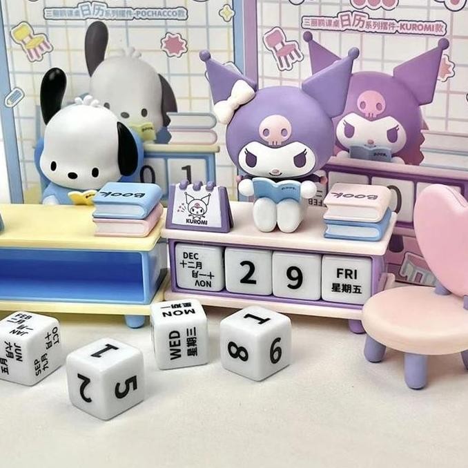

Sanrio Pochacco Kuromi Seri Kalender Meja Model Karakter Lucu Koleksi Dekorasi Desktop Kantor Hadiah Ulang Tahun Anak-Anak
