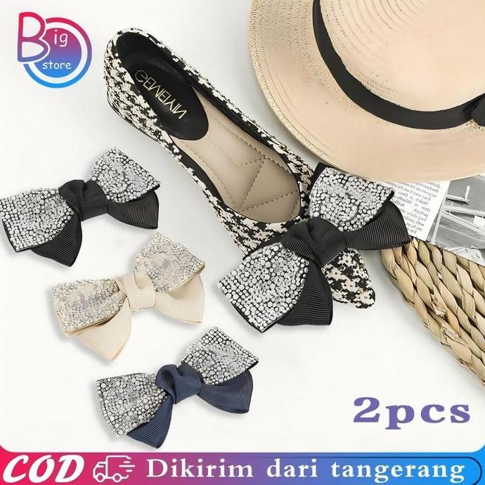 Terlaris Sepasang Aksesoris Sepatu Heels Universal Hiasan Sepatu Wanita Fashion Charm Sepatu Hiasan 