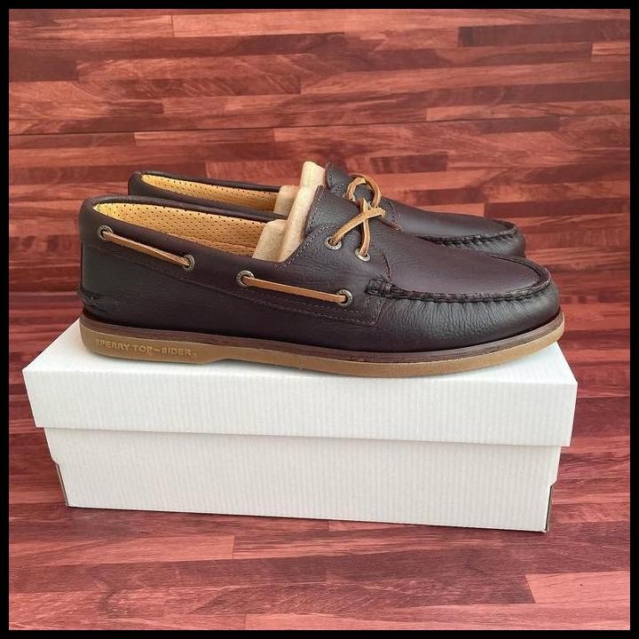 Terlaris Sperry Gold Cup Black Gum Leather Authentic Original Good Quality