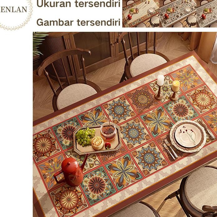 Senlan Memberikan Kesan Misterius Dan Taplak Meja Kulit Dengan Warna Hitam Yang Elegantaplak Meja Ta