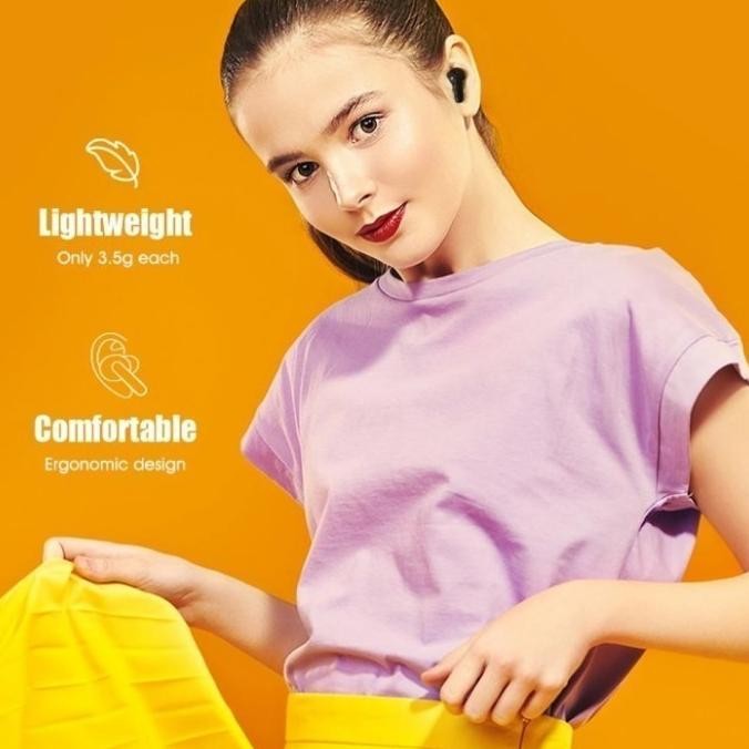 Qcy T10 - Wireless Earphone Bluetooth 5.0 Tws With 600Mah Storage Box New Stok