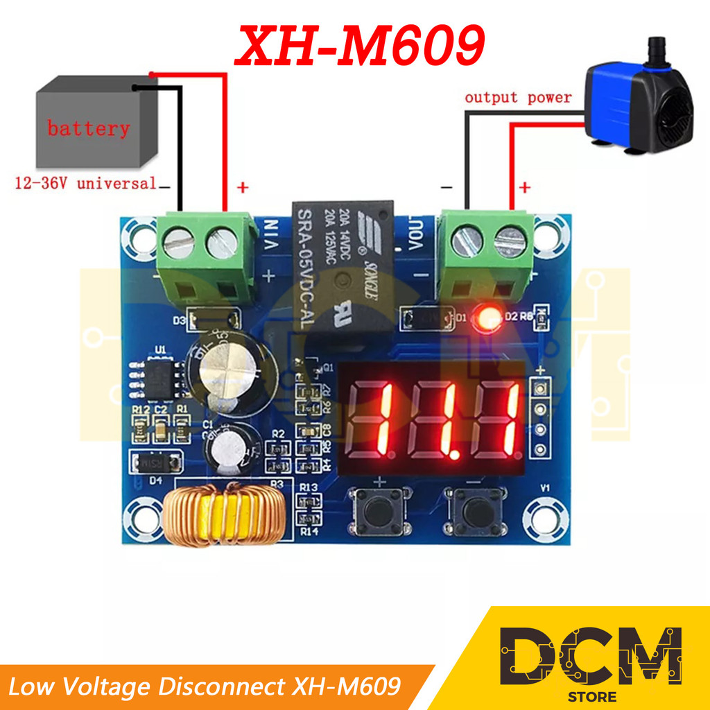 Low Voltage Disconnect XH-M609 Batterai Proteksi LVD Modul XH M609 DC