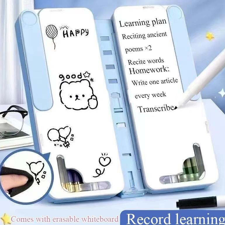 

TERMURAH Eeghrerr Rak Buku Bacaan Portabel Kotak Alat Tulis Multifungsi Papan Kotak Pensil Lipat Siap kirim