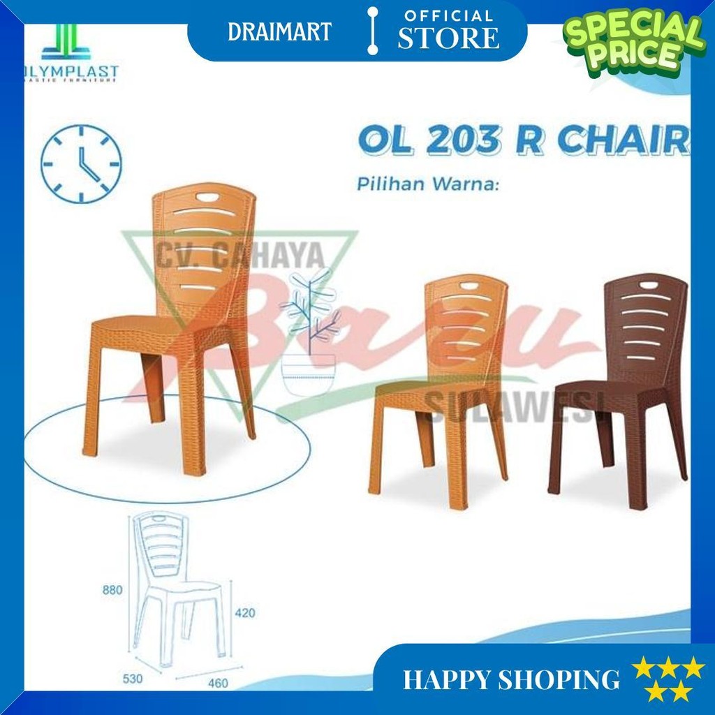 Kursi Plastik Olymplast Ol 203 - Khusus Makassar Termurah
