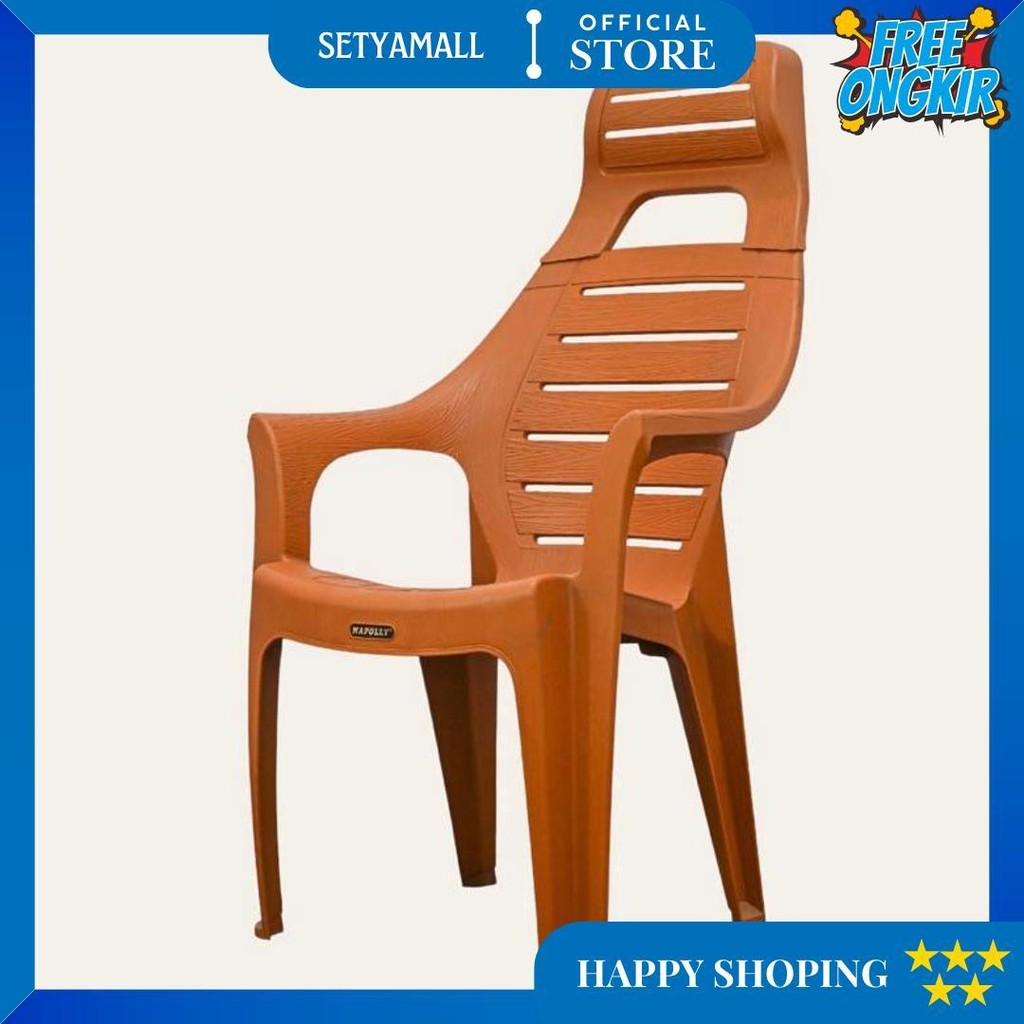 Big Pw 678 Hr- Kursi Santai Sandaran Kepala / Kursi Santai Plastik Napolly / Kursi Taman / Kursi Pan