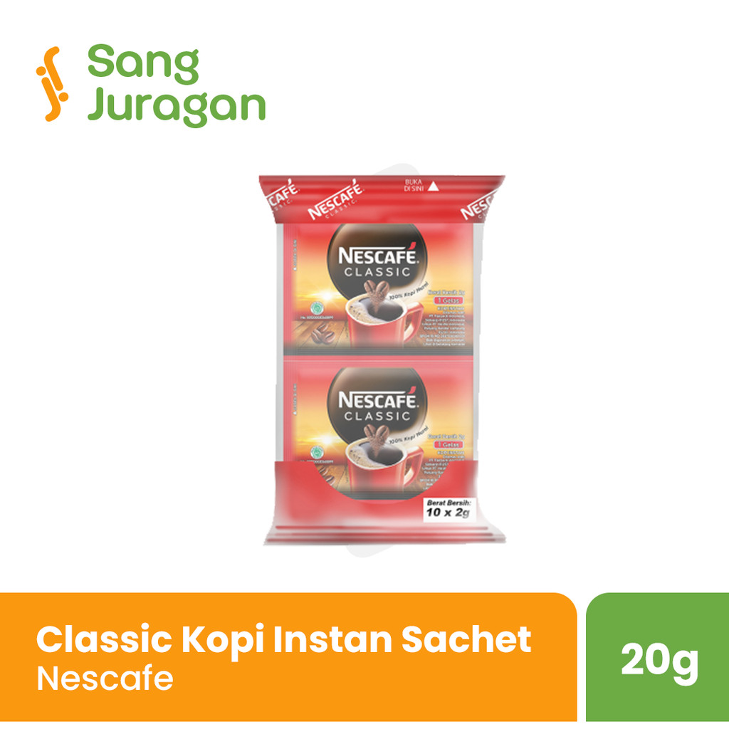

Nescafe Classic Kopi Instan Kopi Hitam 2gr (10 Sachet) / Tiramisu