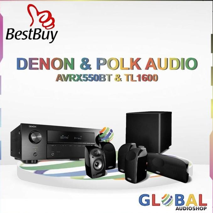 Polk Audio Tl1600 Denon Avrx550Bt Paket Home Theater Avr X550Bt New Stok