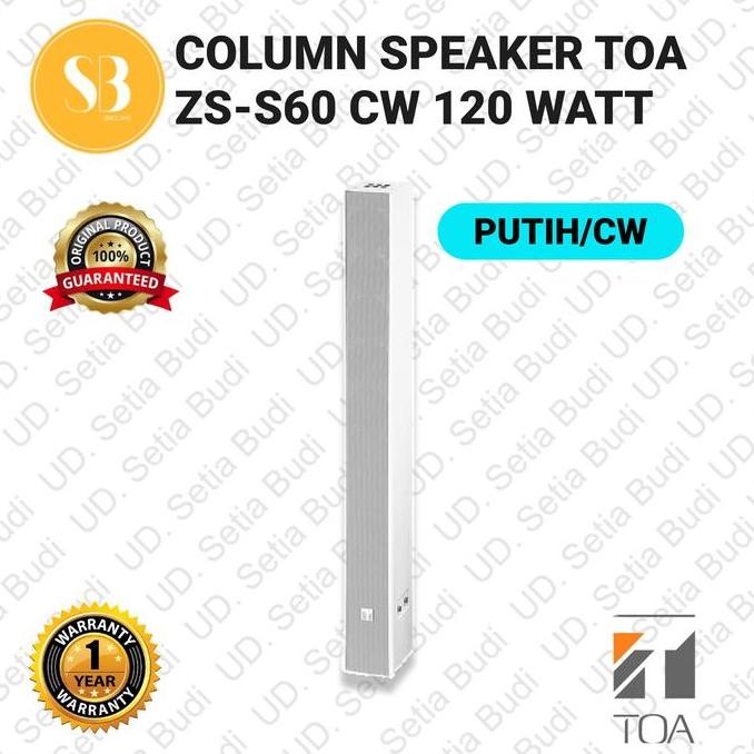 Toa Slim Array Speaker Zs S60 Cw / Zs-S60 Cw / Zs 60Cw / Zs-S60Cw New Stok