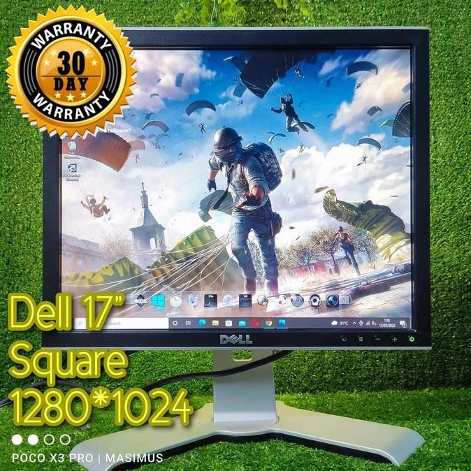 Premium Monitor Komputer Pc Lcd Dell 17" Square