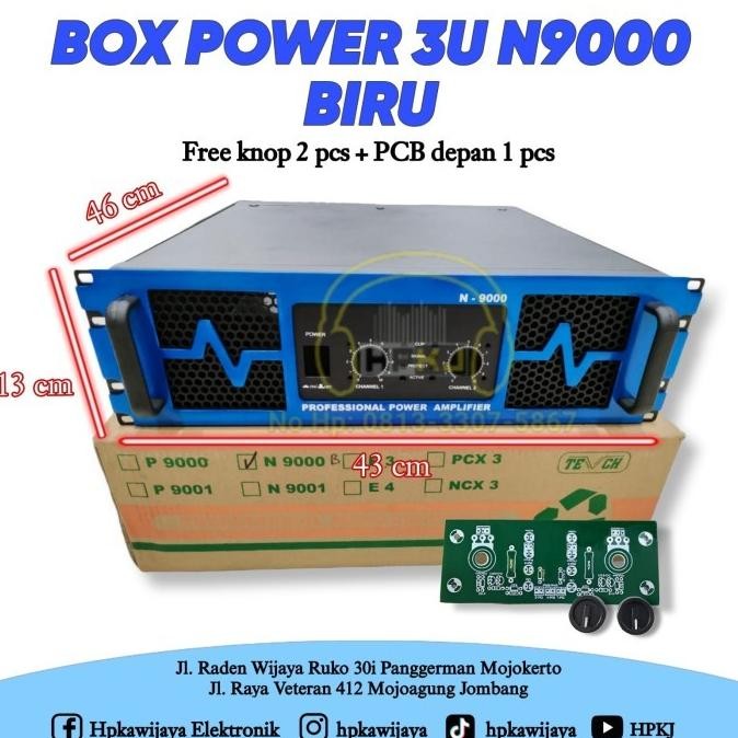 Box Power Amplifier N9000 3U Biru Box Power 3 U N 9000 N9000 Biru New Stok