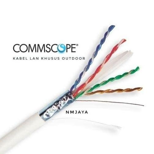 Commscope Kabel Lan Ftp F/Utp Cat5E Outdoor 305Meter Pn:219413-2 White New Stok