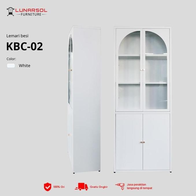 Spesial Lunarsol Furniture Lemari Besi | Lemari Arsip | Lemari Pajangan | Lemari Buku Besi Kbc-02