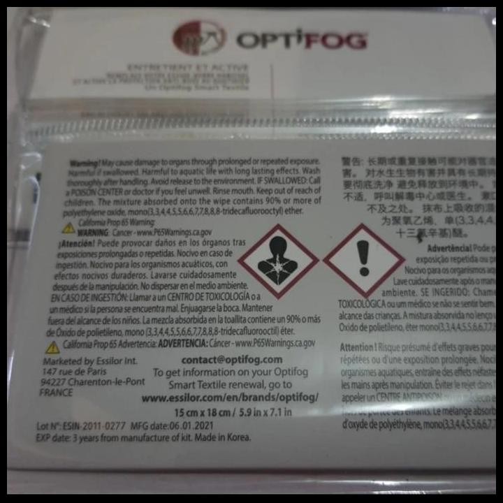 Terlaris Lap Optifog Essilor/Lap Anti Embun Essilor Good Quality