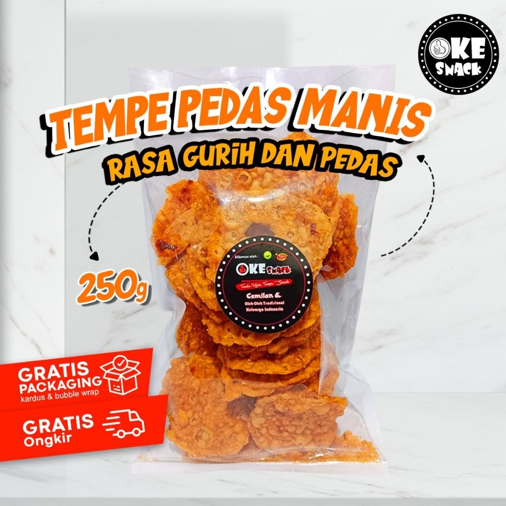 

PJ Keripik Tempe Pedas Manis Renyah 250gr