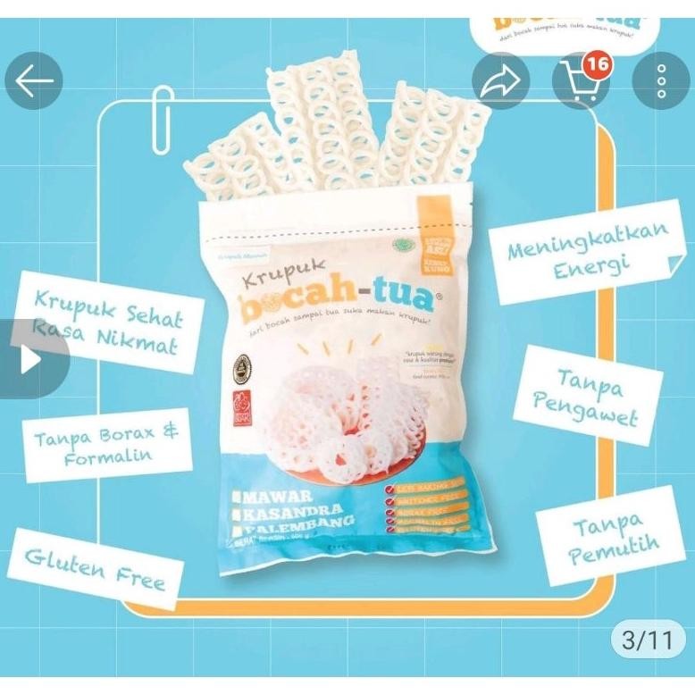 

PJ Kerupuk Bocah Tua 500 gr/ kerupuk Sehat Bahan Alami Gluten Free