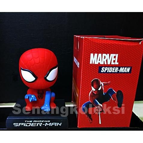 HIASAN MAINAN PAJANGAN MOBIL DASHBOARD KEPALA GOYANG SPIDERMAN FIGURE
