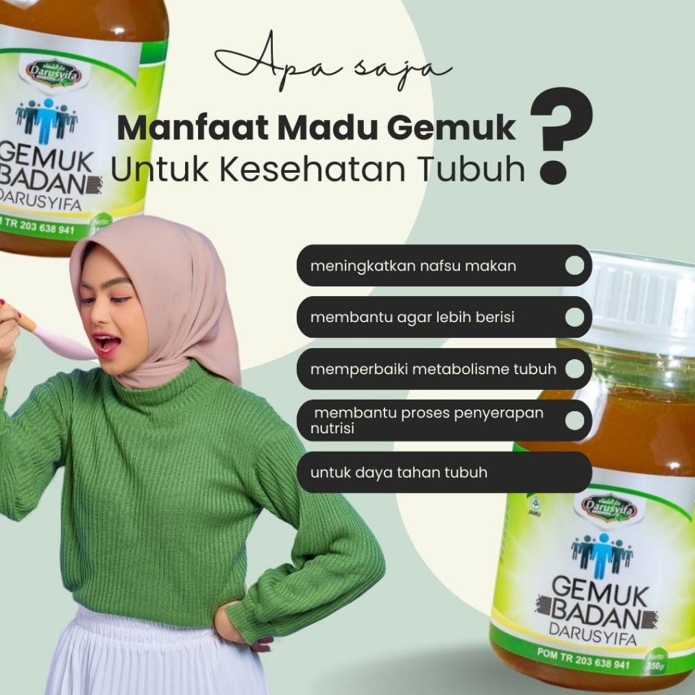 Penggemuk Badan Darusyifa - Madu Gemuk Badan Ampuh Penggemuk Badan Bpom
