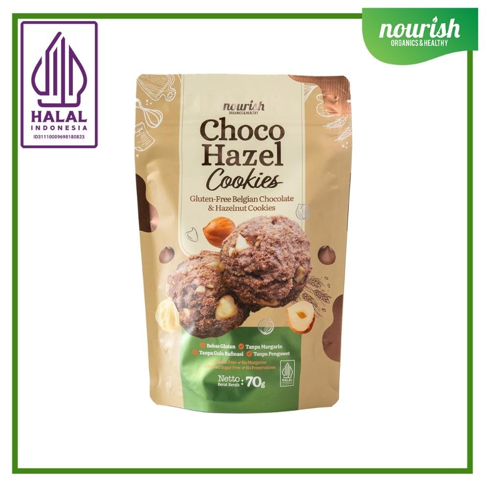 

PJ Choco Hazel Cookies - Gluten Free Belgian Chocolate & Hazelnut Cookies 70gr