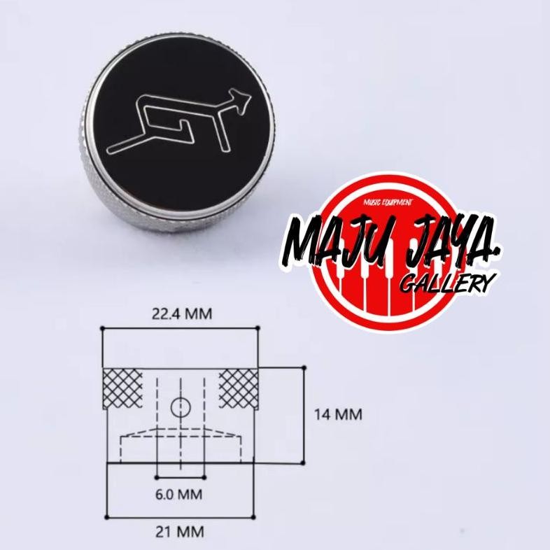 knob tutup potensio gitar or bass elektrik gretsch stainless steel