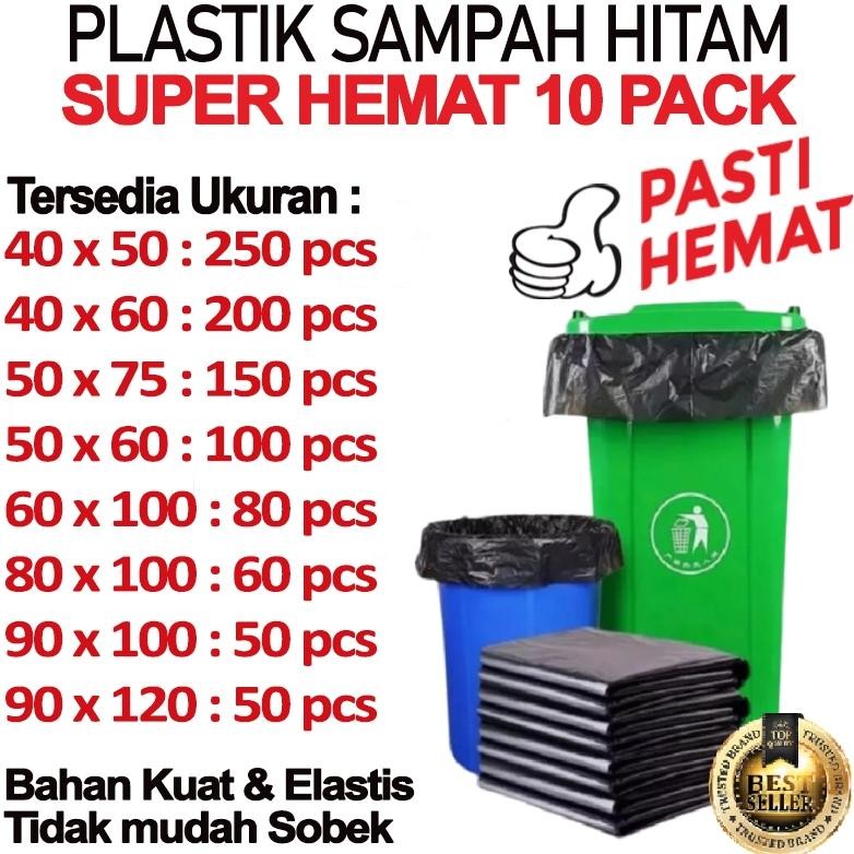 PAKET SUPER HEMAT PLASTIK SAMPAH | KANTONG PLASTIK SAMPAH HITAM | PLASTIK PACKING BESAR | PLASTIK SA