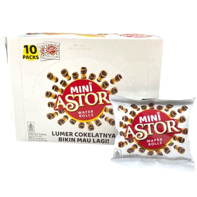 

PJ Astor Mini Wafer Rolls 200 gr - Pack (ISI 10 PCS)