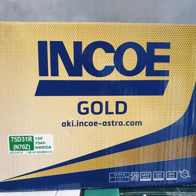 . Aki Mobil INCOE GOLD ASTRA N70Z 75AH