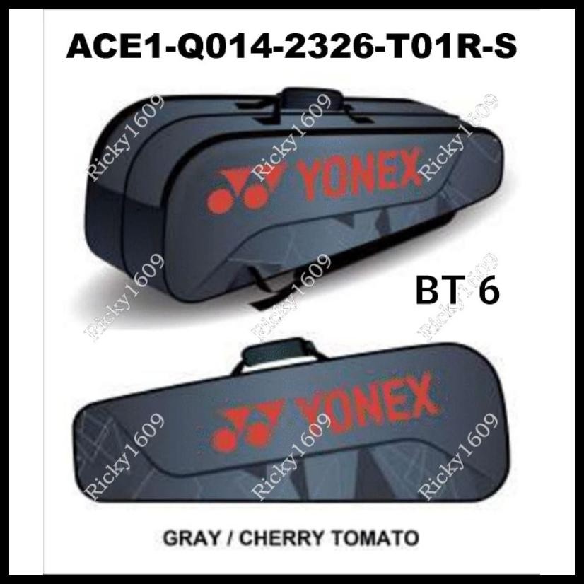 TAS RAKET YONEX ACE1-Q014-2326-T01R-S RACQUET BAG BT6 /6IN1- ORIGINAL YONEX MADE IN CHINA