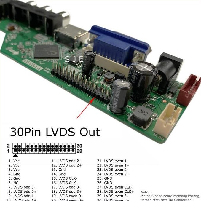 PAKET UNIVERSAL LCD LED TV MONITOR MAIN BOARD SKR LVDS FI 30P ISI 7PCS