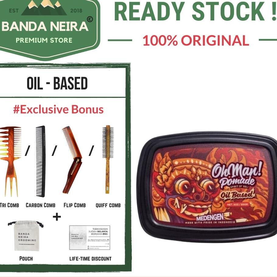 Oh Man Ohman Medengen Oil Based Pomade Strong Hold