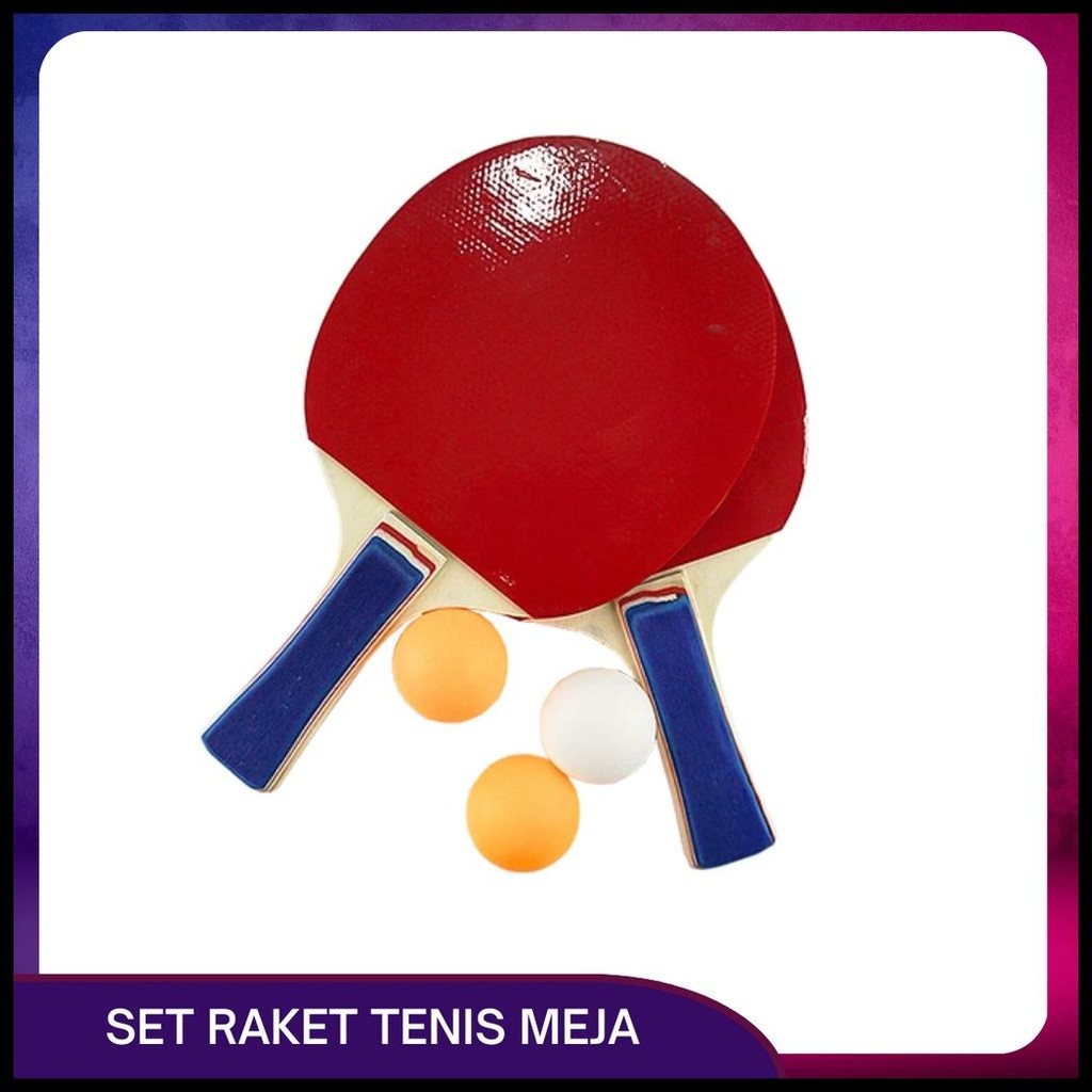 1 SET RAKET TENNIS MEJA+3PCS BOLA + TAS/SET BET+BOLA PINGPONG LENGKAP