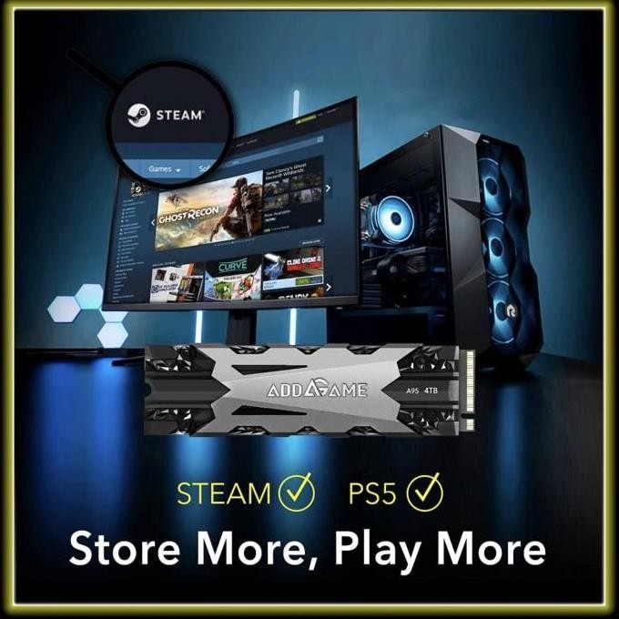 Addlink Addgame A95 1Tb 7400 Mb/S Read Gen4 Nvme M.2 Ssd New Stok