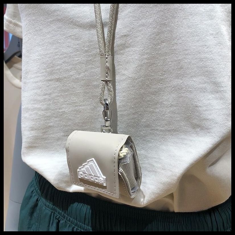 ADIDAS ESSENTIALS POLYURETHANE PU TINY EARBUD BAG POUCH CASE ORIGINAL 100%