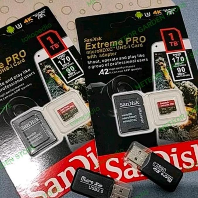 Memory Card 1Tb Extreme Pro A2 170Mbps Sdxc 4K + Adaptor New Stok