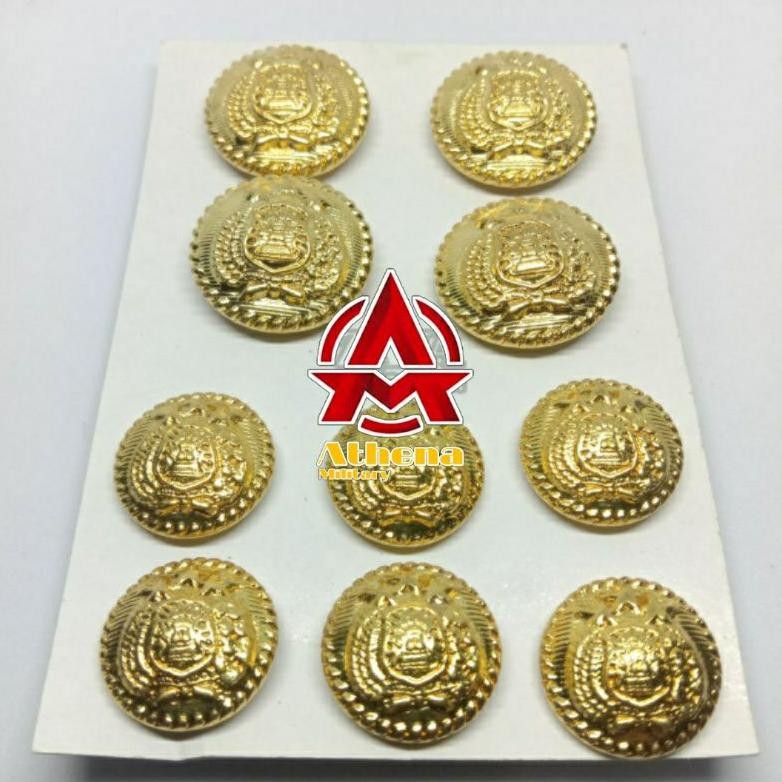 Kancing PDU polri - kancing pdu seragam upacara polri AST