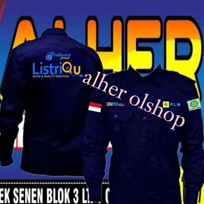 Tersedia kemeja PLN baju PLN seragam PLN kemeja haleyora power baju haleyora