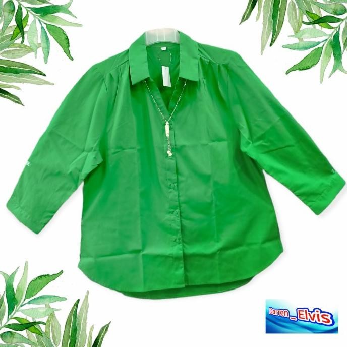 (Expert) ATASAN WANITA HIJAU DAUN POLOS