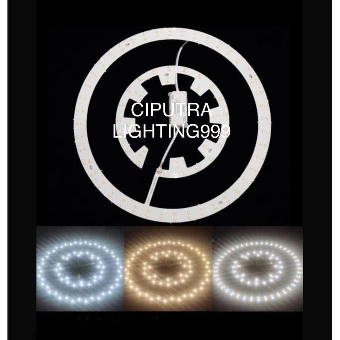 Sale Sperpart Lampu Hias Cristal Plafon Led 3 Warna + Driver Lebar 38 Cm