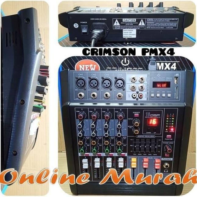 MIXER AUDIO 4 CHANNEL CRIMSON PMX4 PROFESIONAL DSP DIGITAL EFFECT