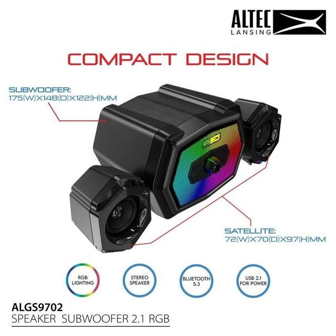 Grosir Speaker 2.1 Subwoofer With Bluetooh Altec Lansing Algs9702