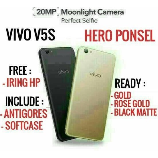 Vivo V5S Ram 4/64Gb Garansi Resmi Vivo Indonesia