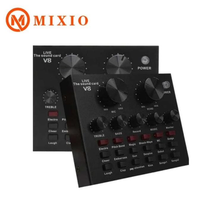 MIXIO SOUND CARD V8 MIXER EXTERNAL SOUNDCARD V8 USB AUDIO LIVE