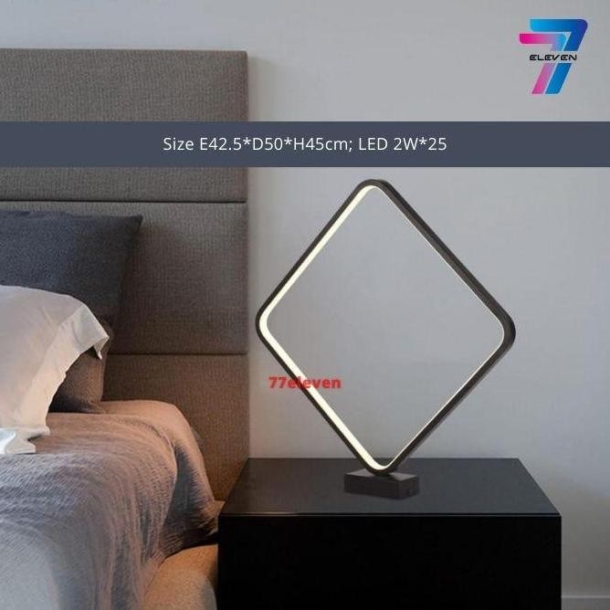 Murah Lampu Hias Meja Led Minimalis Modern Lm 7001 Bk