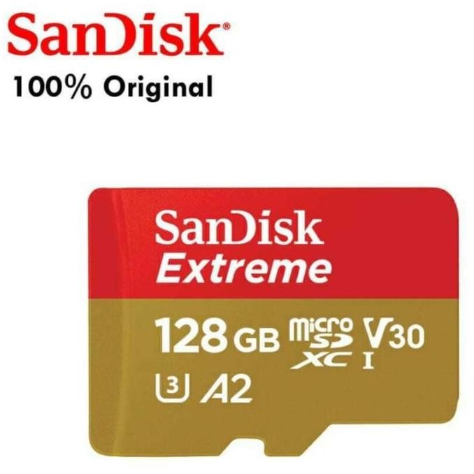 Microsd Sandisk Extreme 128Gb 190Mb/S A2 Micro Sd Sdxc Sdhc Card 128 Gb New Stok