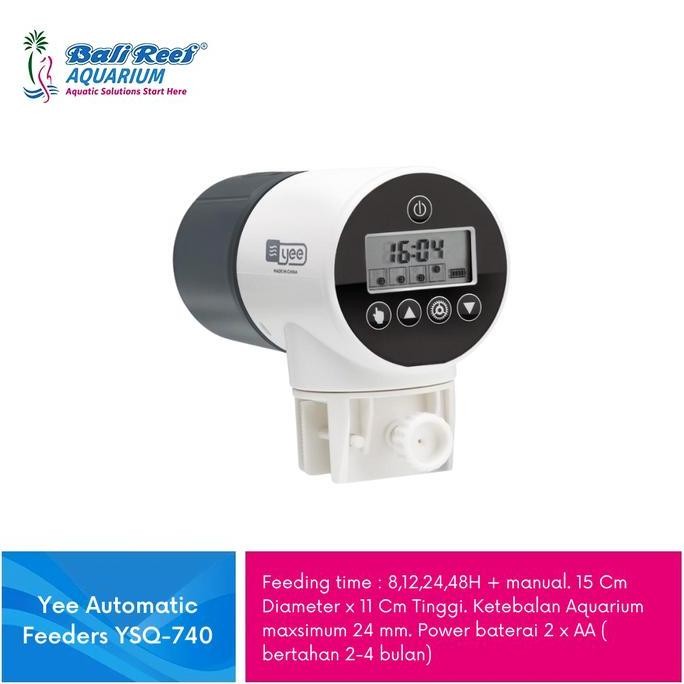 Yee Fish Feeder Automatic Pemberi Makan Ikan Otomatis Aquarium Ysq-740 Co
