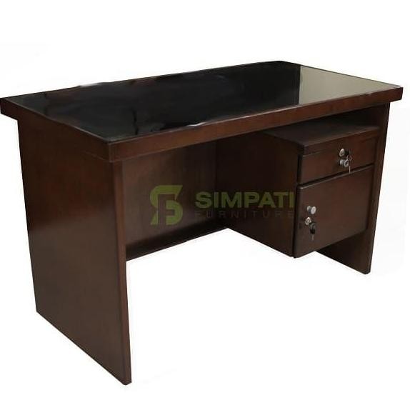 Sale Meja Tulis Standard Natural Kaca 1/2 Biro